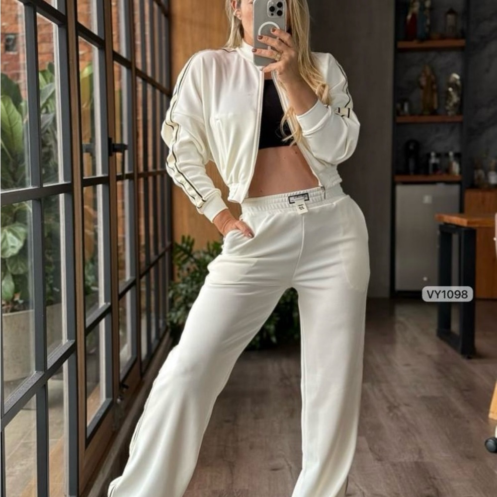 Women's White Track Pants